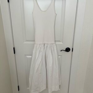 A.L.C. Cream Ribbed Knit Top Dress